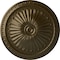 Ekena Millwork Alexa Ceiling Medallion (Fits Canopies up to 3"), Hand-Painted Brass, 15"OD x 1 3/4"P CM14AXBRS - alternate 1